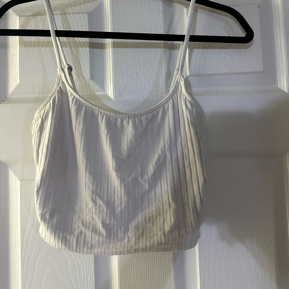 White Billabong ribbed cami top with adjustable straps